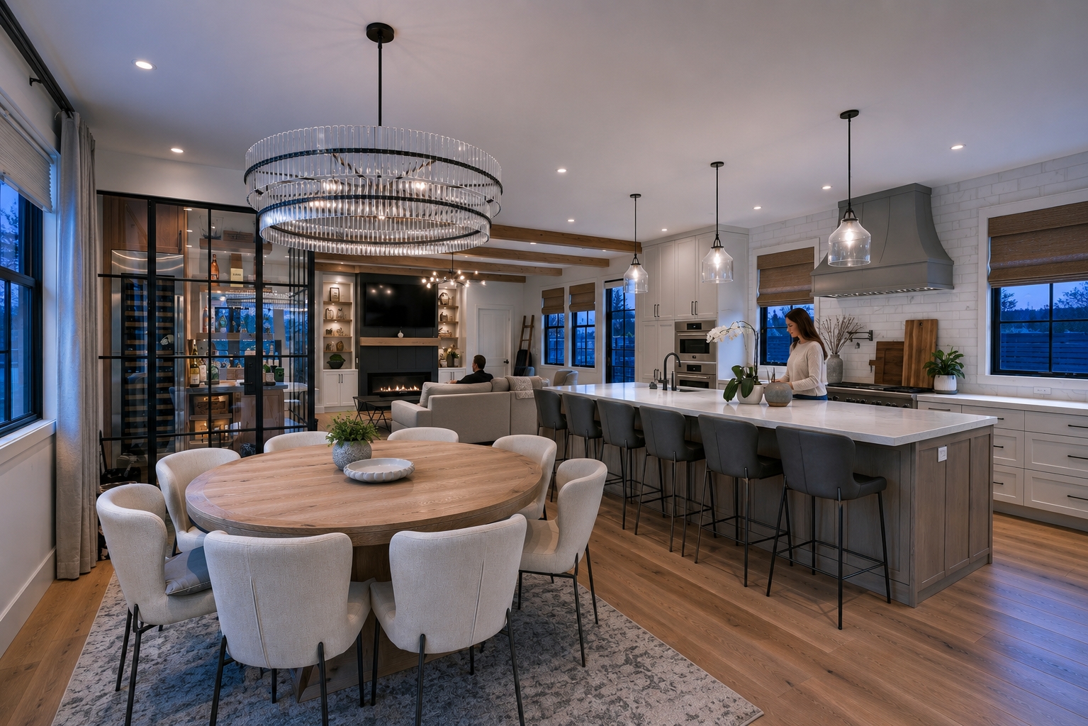 Living room at Burlingame New Construction, Burlingame, California