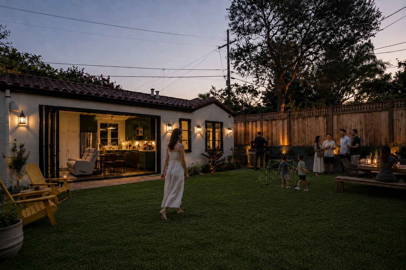Outdoor living at The Highlands, Millbrae Highlands, Millbrae, California