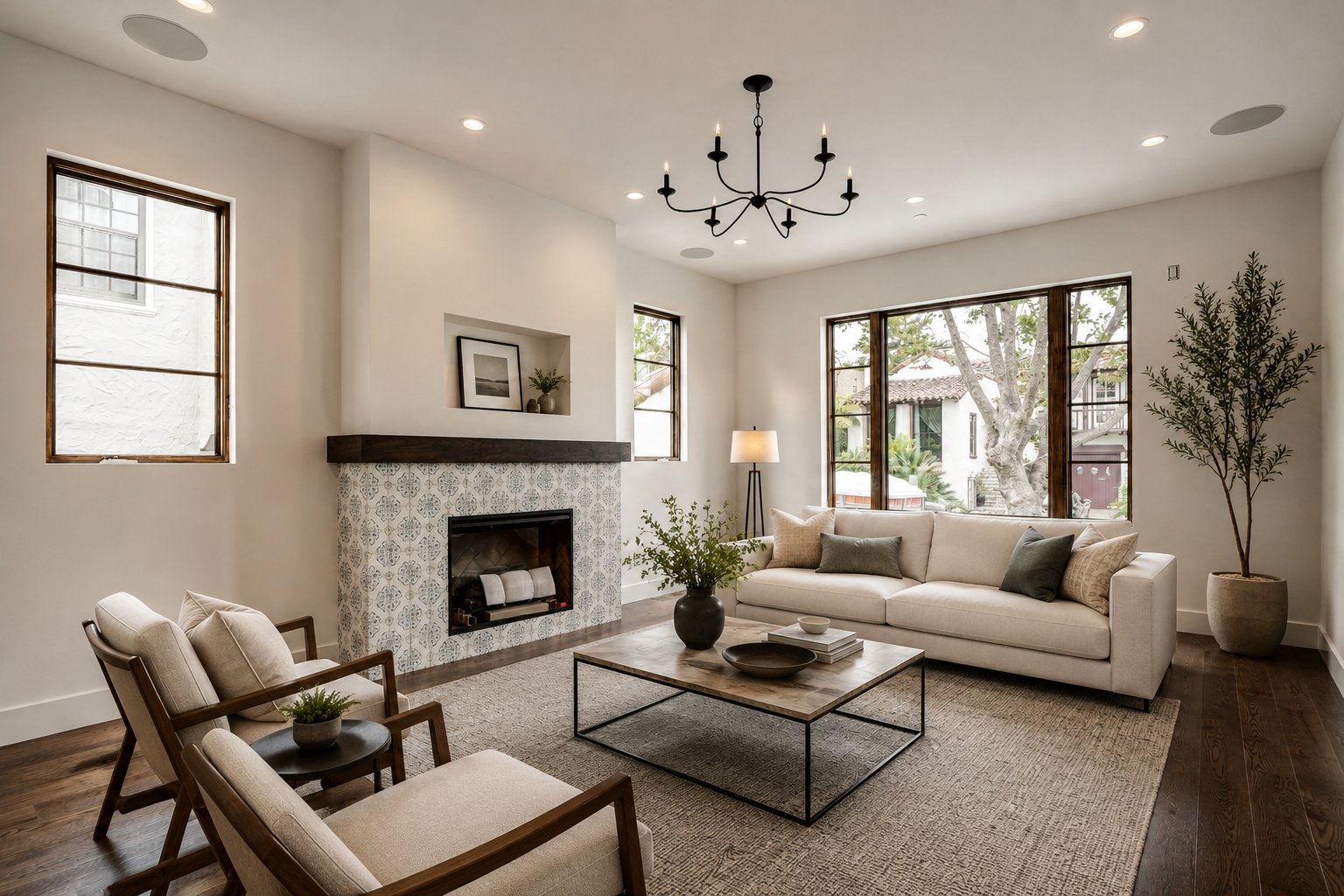 Living room at The Highlands, Millbrae Highlands, Millbrae, California