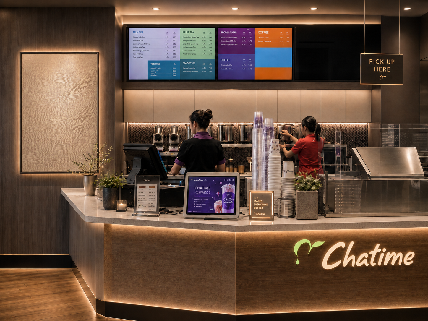 Kitchen at Chatime Tea Shop, Foster City, California