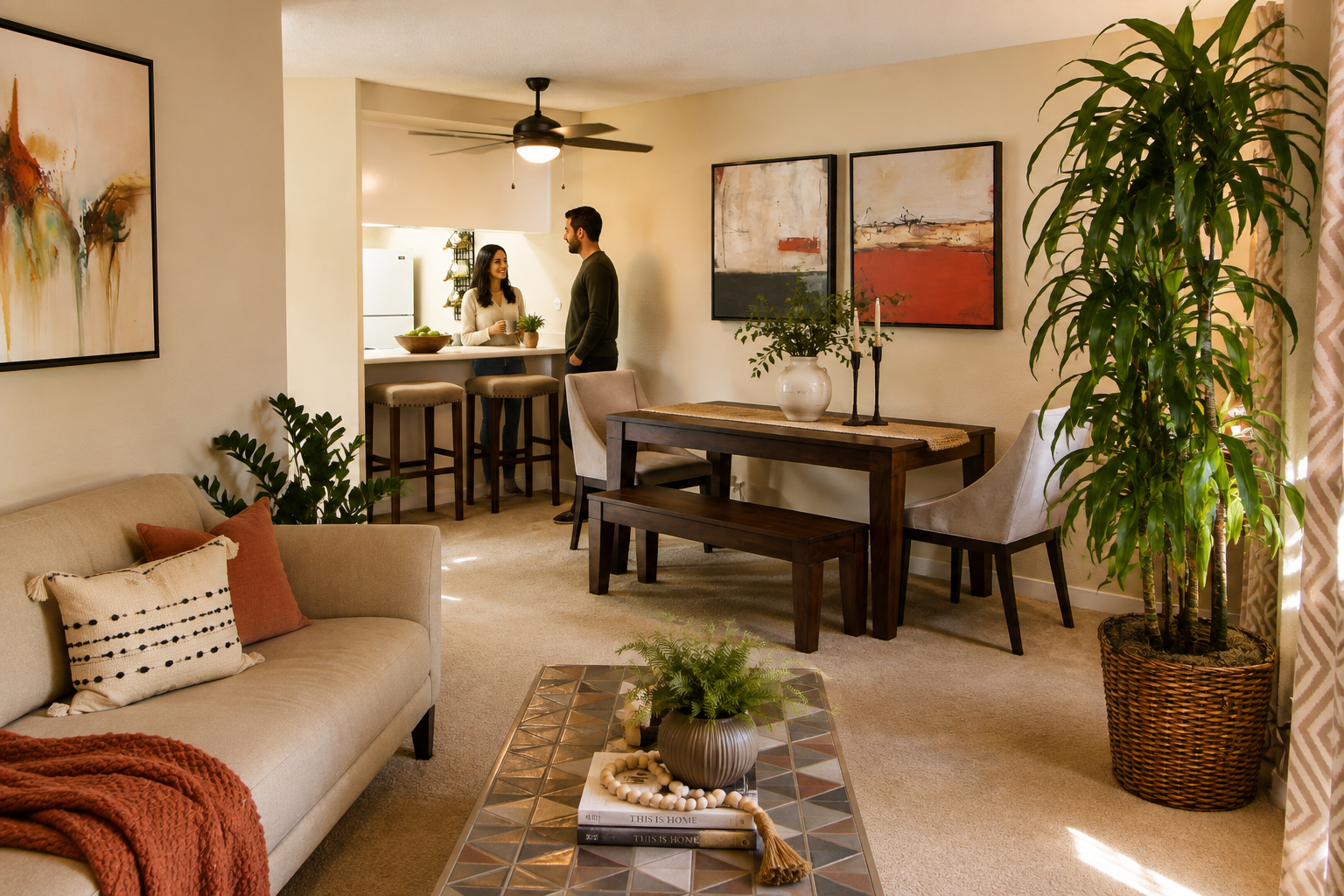 Dining room at Countrywood Model Home, Fremont, California