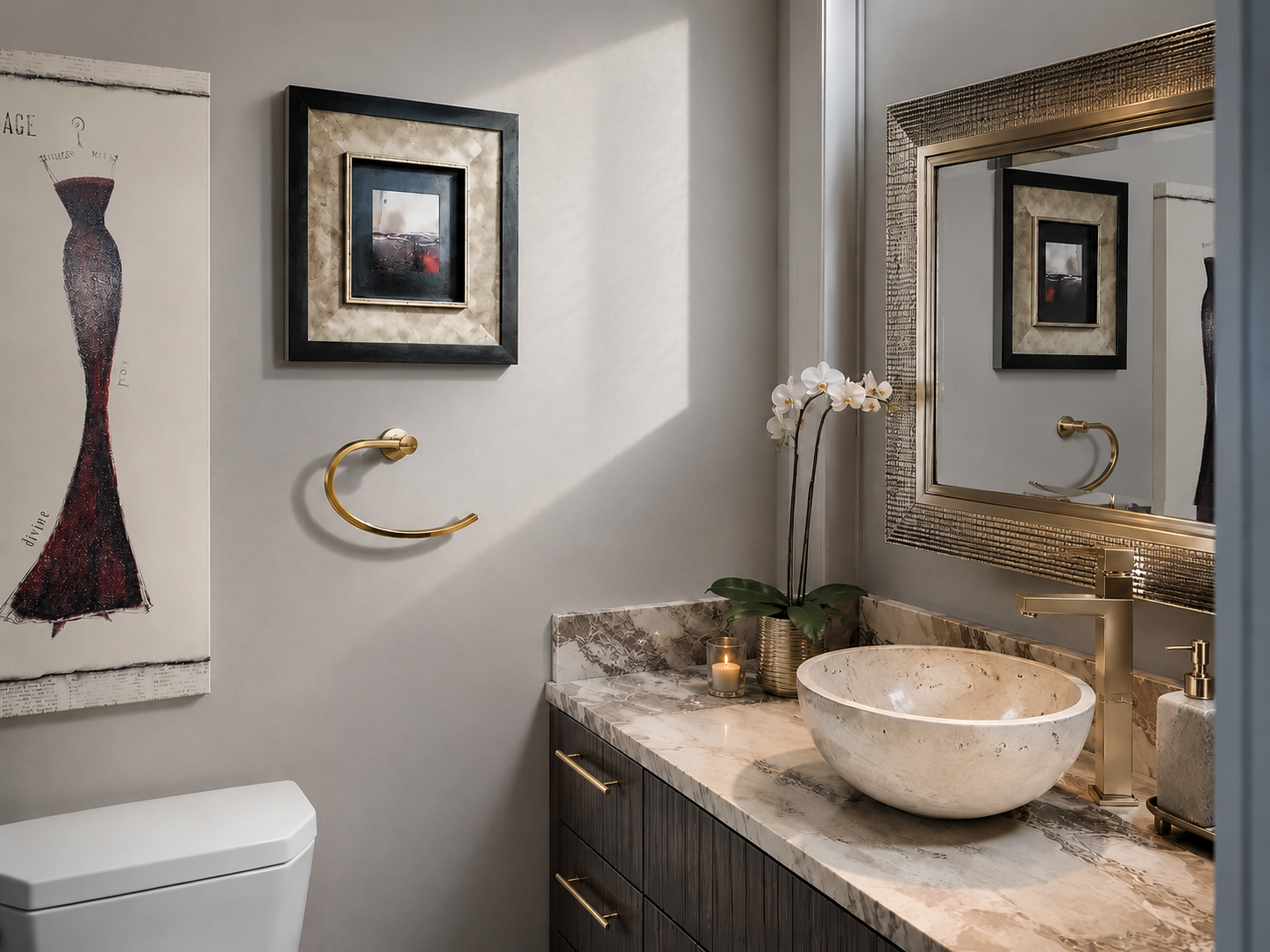 Bathroom at Marisma Contemporary Remodel, San Mateo, California