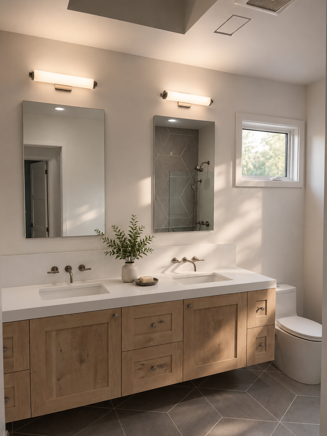 Bathroom at New Construction in Menlo Park, Menlo Park, California