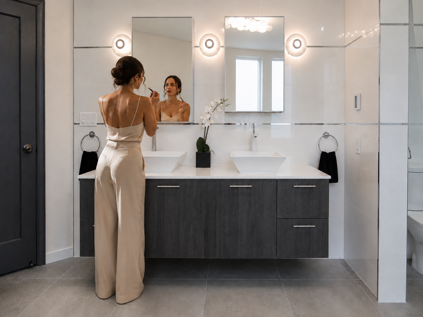Bathroom at Palo Alto Home Remodel + Addition, Palo Alto, California