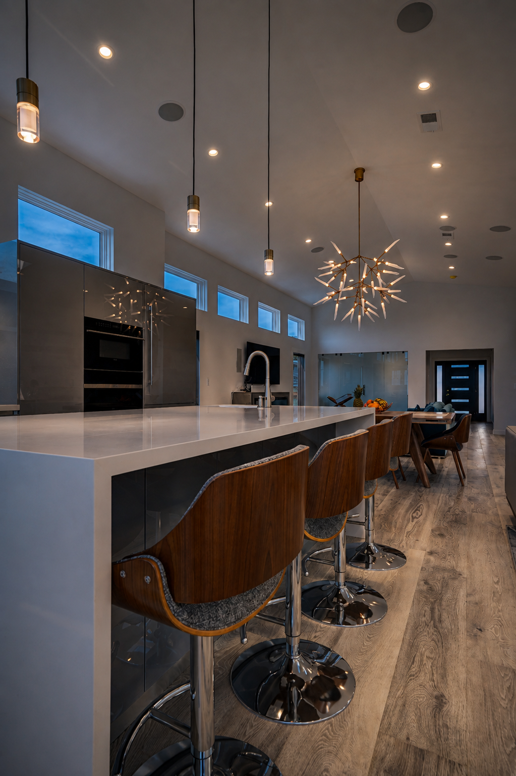 Living room at San Bruno Transformation, San Bruno, California