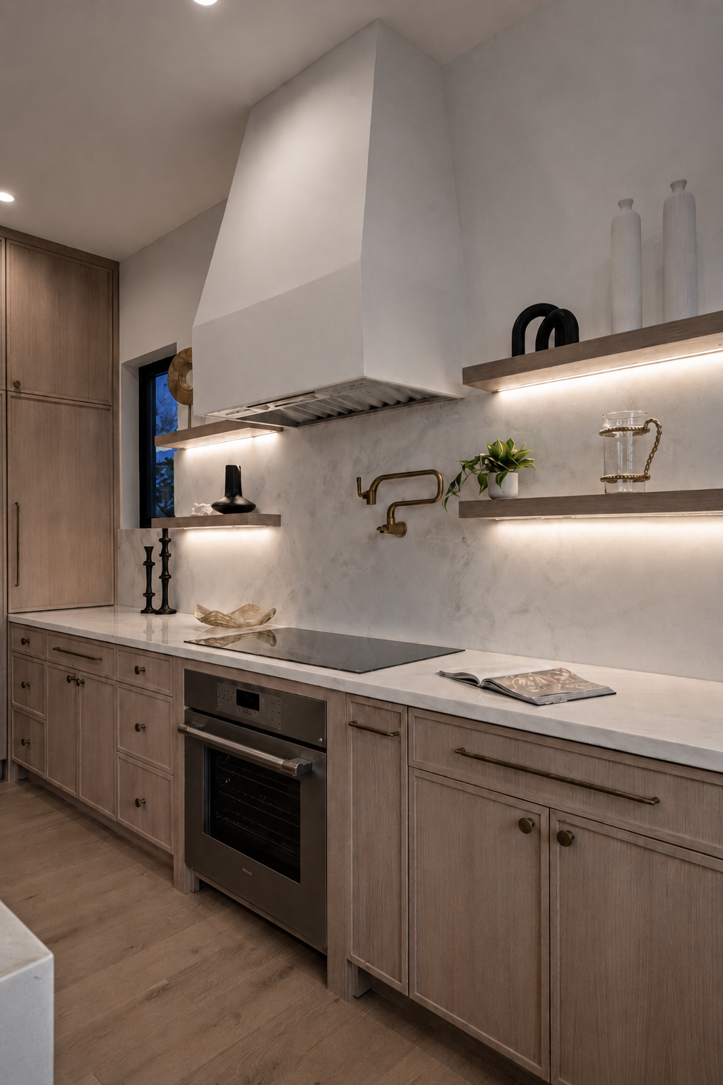Kitchen at Modern French Country, San Carlos, California