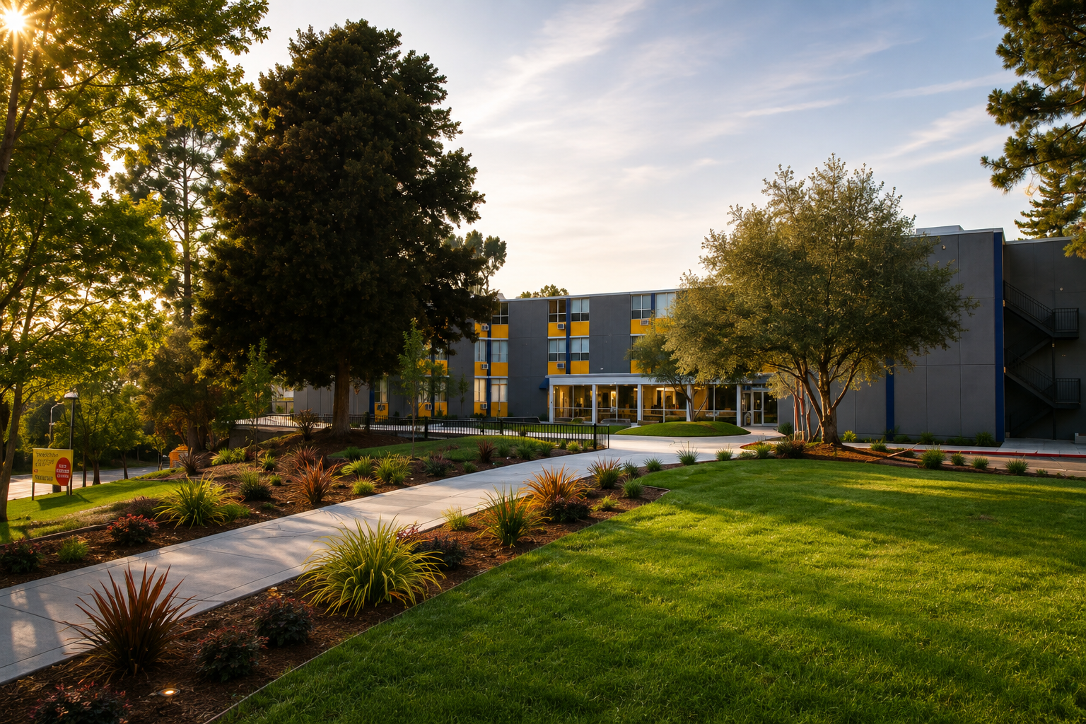 Exterior at University Village, Hayward, California