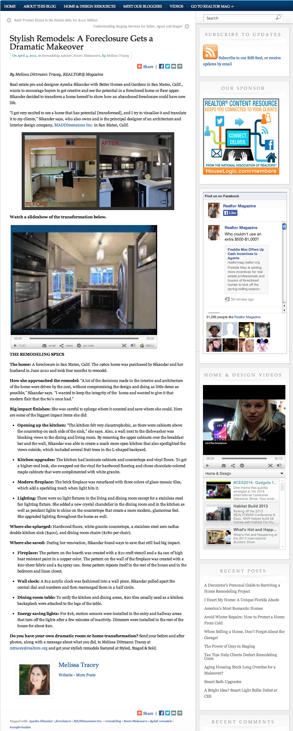REALTOR Magazine: Stylish Remodels: A Foreclosure Gets a Dramatic Makeover